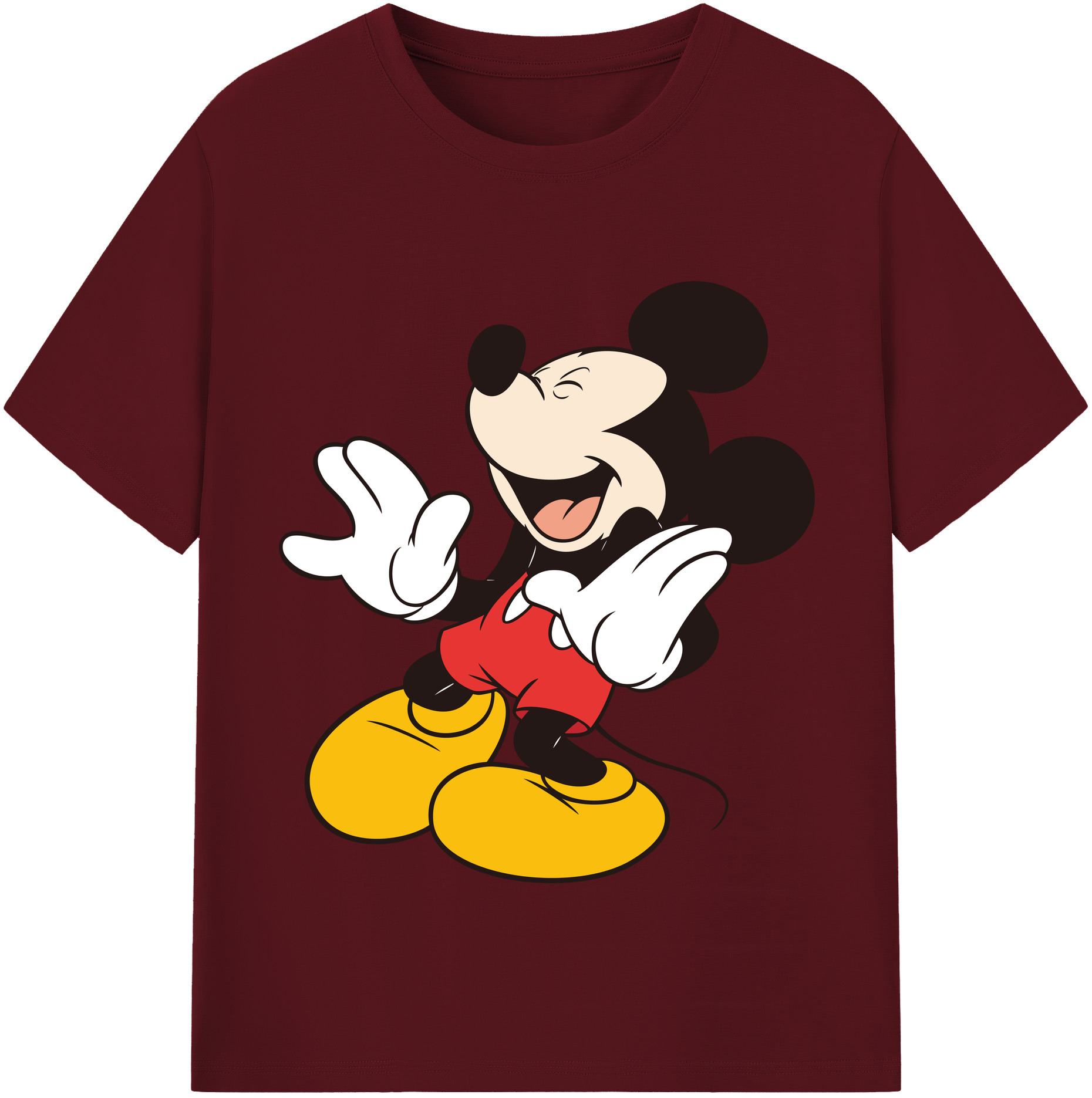 （画像用） ミッキーマウス Mickey Mouse 綿100％半袖Tシャツ（フロントプリント）